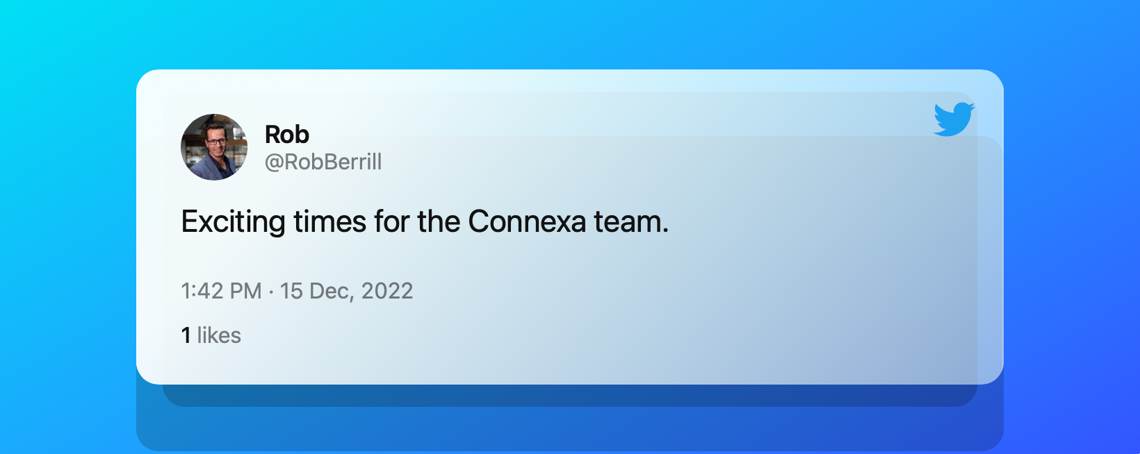 tweet by @robberrill of Connexa