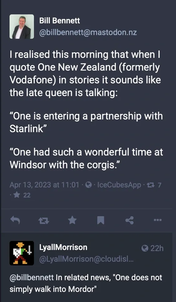 One New Zealand joke.