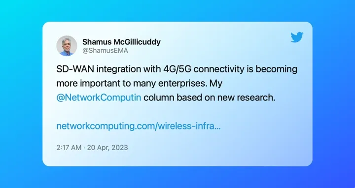 SD Wan integration with 4G and 5G mobile.