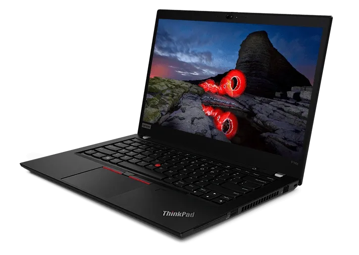 Lenovo ThinkPad P14s i Gen 2 workstation review. Showing open laptop. 