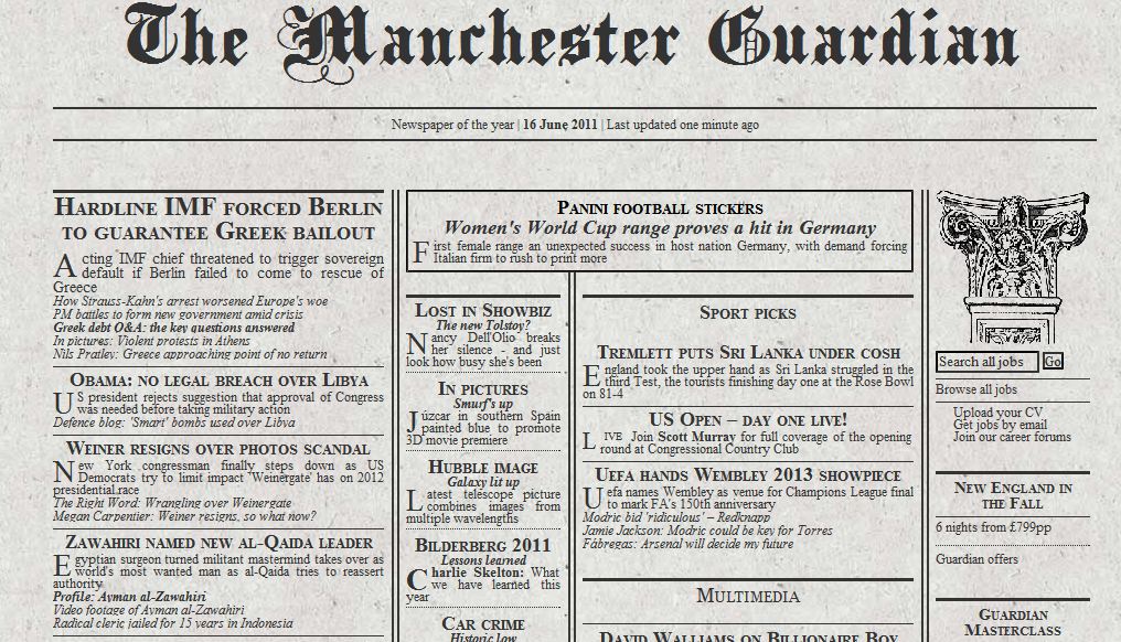 The Manchester Guardian - 1821 style.