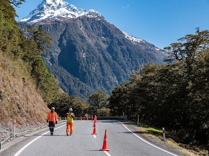 Milford Sound fibre build through challenging country. (Photo credit Marais Laying).