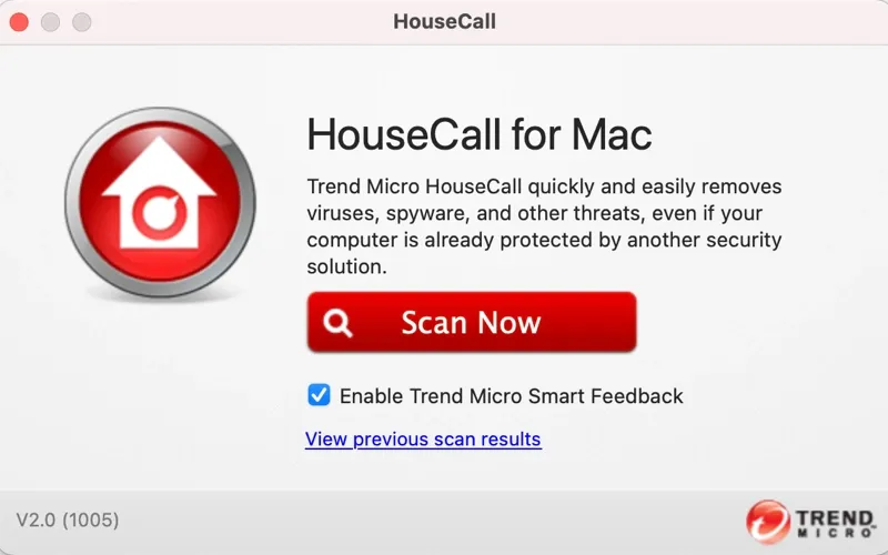 Trend Micro HouseCall for Mac.