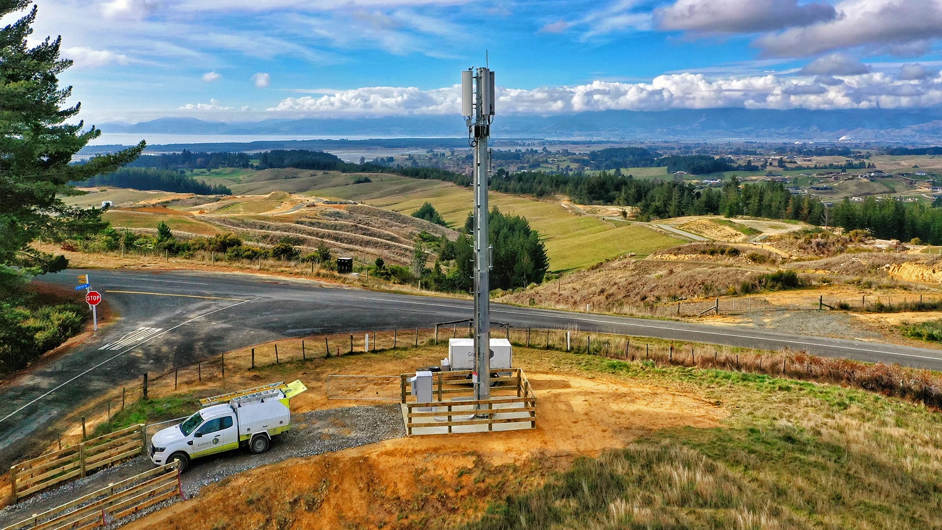 Rural wireless tower. New Zealand. 