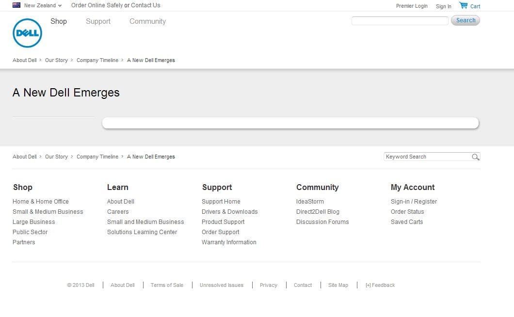 Dell website.