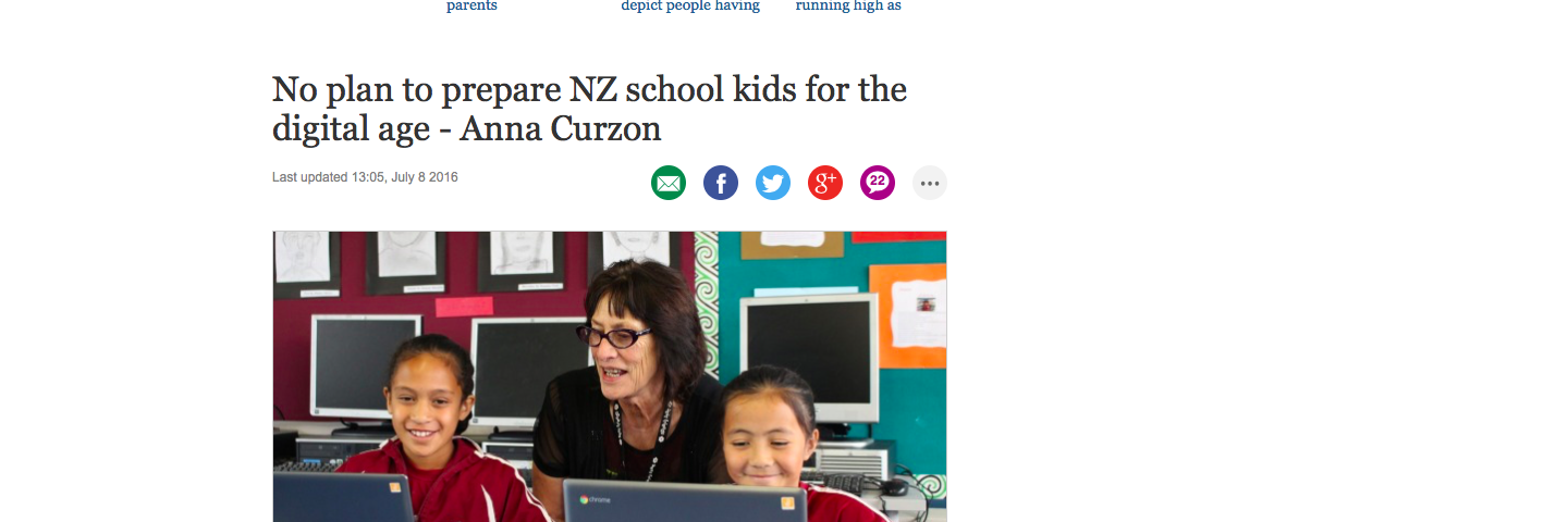 No plan to prepare NZ school kids for digital age. 