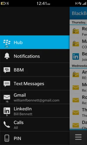 The Blackberry Hub pulls mail, Twitter and other incoming services together. It’s a good idea, but doesn’t always work as expected.