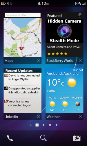 The Blackberry Z10 takes screen shots when you click the up and down volume buttons at the same time.