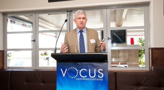 Vocus Communications chairman David Spence was in Auckland this week to open his company’s new Albany data centre.
