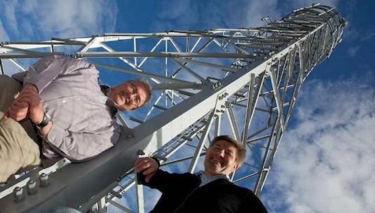 NZ wireless rural broadband tower. 