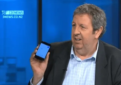 Showing a mobile phone on TV3 back when there still was a TV3.