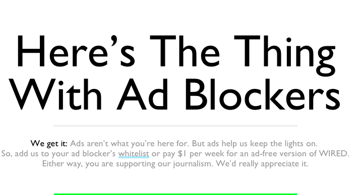 Wired doesn’t get it about ad blockers