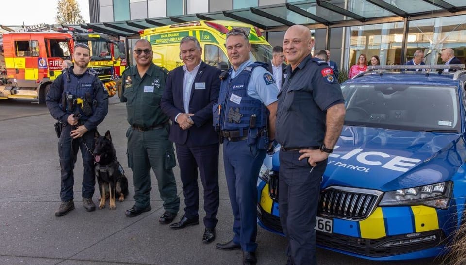 Emergency services visit Tait Communications. Photo courtesy of NGCC.