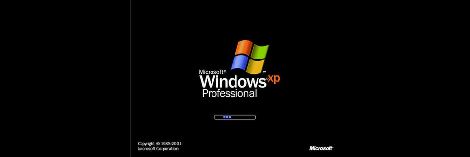 Windows XP boot screen. 