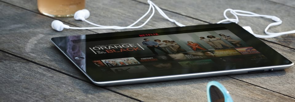  Netflix on a tablet.