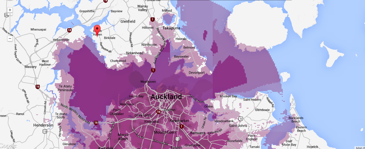 2degrees 4G coverage map. 