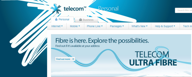 Telecom NZ's ultra fibre flyer. 