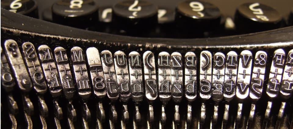 Typewriter keys.