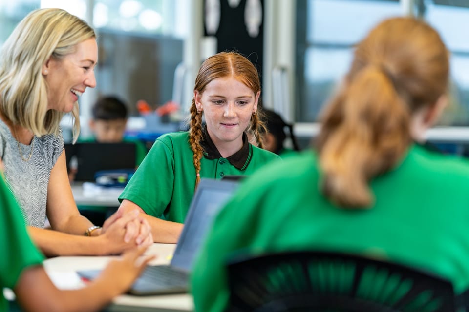 Silverdale School students and teachers using upgraded wireless network - photo from N4L.