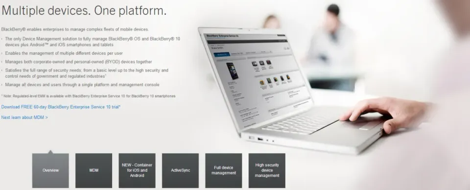 Blackberry software marketing.
