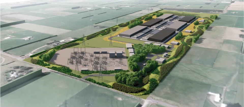 Render of Datagrid's planned "AI Factory" data centre in Makarewa, Southland.